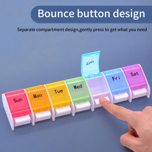 1/2/3/4 Mal am Tag 7 Tage/31 Tage Medizin Behälter Pillendose Organizer Etui - Bild 2 von 26