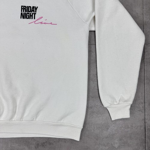 Vintage 80er Jahre Trikots Cyndi Lauper Friday Night Live Sweatshirt XL weiß Made in USA - Bild 5 von 13