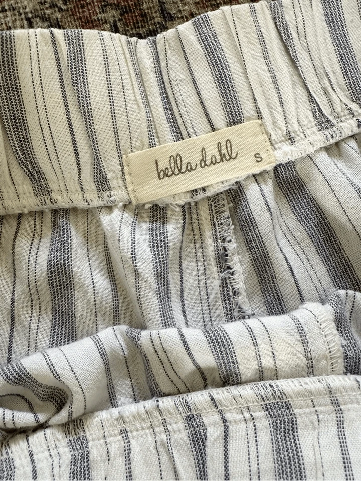Bella Dahl Linen Blend Stripe Drawstring Shorts - Image 3 of 4