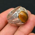 Tiger's Eye Men's Ring 925 Sterling Silver Handmade-Statement All Size Bj221