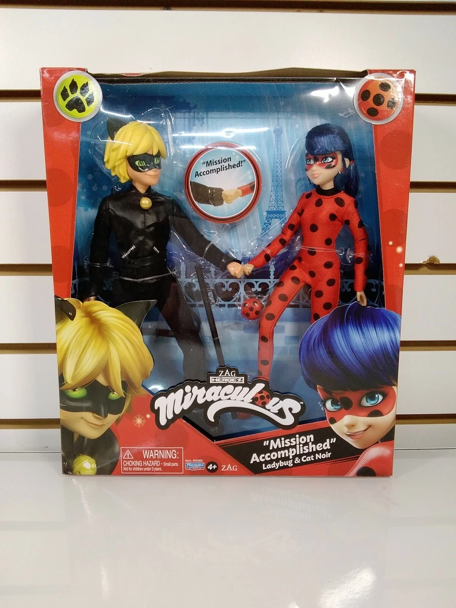 Miraculous Ladybug Mission Accomplished Ladybug & Cat Noir 2-Pack Dolls by  Playmates Toys