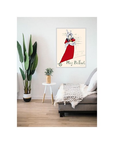 Toulouse Lautrec May Belfort French Fashion 1970s Lithograph Print 31 x 23-1/2 - Picture 2 of 2