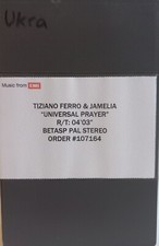 TIZIANO FERRO  JAMELIA "UNIVERSAL PRAYER" PROMO, Betacam SP, PAL, Stereo 