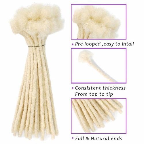 Dreadlock Extensions Human Hair Handmade Crochet Locs Extensions Hip-hop Reggae - Picture 38 of 67