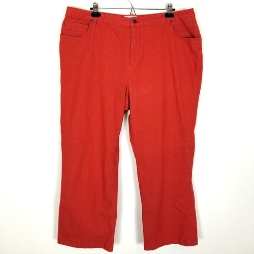 Liz&Me Catherines Women Plus Wide Leg Pants Size 18W Red Casual Vaca Office
