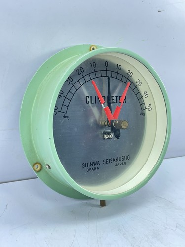 Shinwa Seisakusho Co. Clinómetro de pared redonda original de barco marino estilo náutico - Imagen 5 de 23