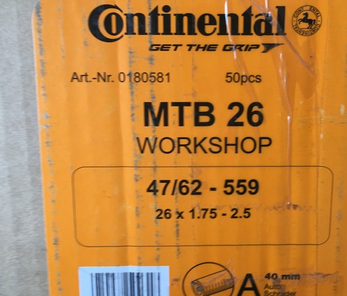1x NUEVO CONTINENTAL InnerTube 26"x1.75-2.5 Schrader Válvula Roscada 40mm 559/47-62 - Imagen 2 de 5