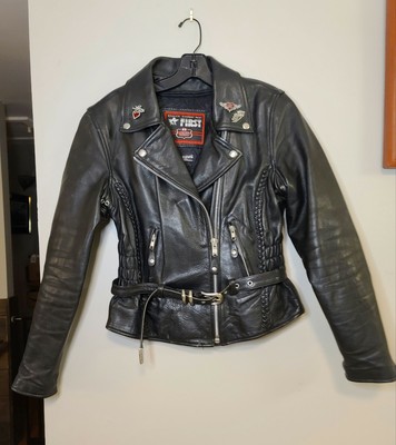 Classic Leather Gear First Women S Motorcycle Jacket Genuine - First Genuine Leather Classic Leather Gear First Women S Motorcycle Jacket Genuine - First Genuine Leather