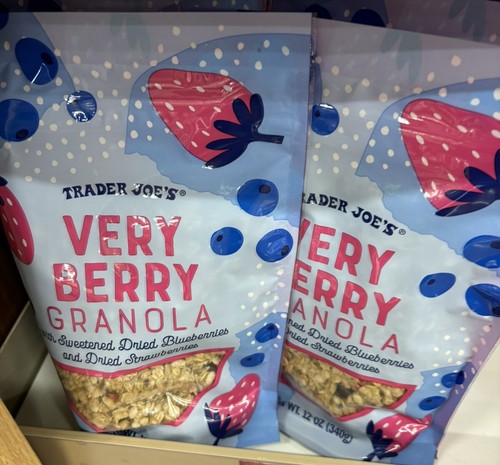 2 Packs Trader Joe’s Gluten Free Very Berry Granola 12 oz Each Pack Kosher - Picture 2 of 3