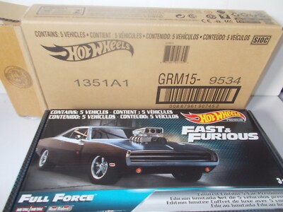 Hot Wheels Fast and Furious FULL FORCE SET OF 5 CARS REAL RIDERS SEALED BNIB