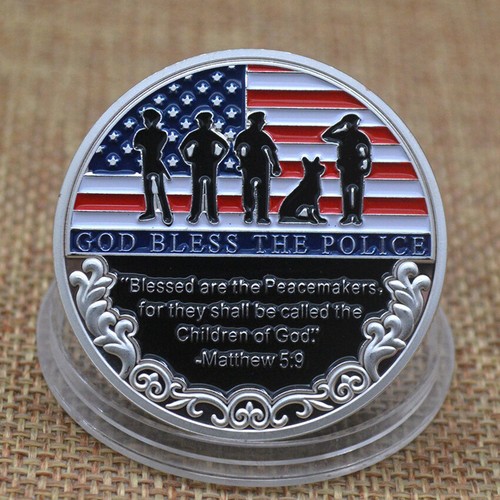 10pcs God Bless The Police Challenge Coin Thank You for Your Service Coin - Picture 7 of 11