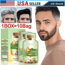 Natural Plant Hair Dye"New Botanical Bubble Hair Dye 20ml x10 packs Shampoo US