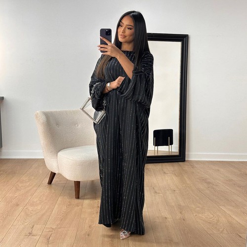 Oversize Abaya Maxi Dress Women Muslim Kaftan Long Robes Evening Caftan Dresses - Bild 3 von 20