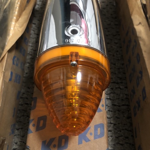 VINTAGE CHEVY FORD TRUCK KD BULLET TORPEDO CLEARANCE LIGHTS NOS IN BOX SET OF 4 - Foto 2 di 12