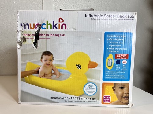 Munchkin Inflatable Safety Duck Tub Bath Time Giant Rubber Duckie - 第 1/8 張圖片