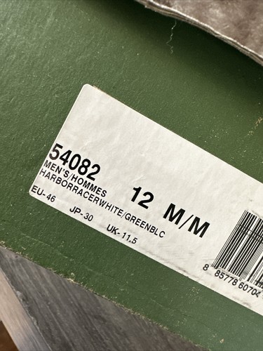 Sneakers Timberland Harbor Racer bianche pelle verde logo stringate 12/46 nuove + scatola - Foto 17 di 18