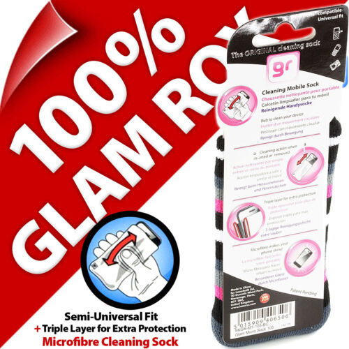 Glam Rox Triple Capa Limpieza de Microfibra Teléfono Móvil MP3 Calcetín Estuche Cubierta - Imagen 7 de 12