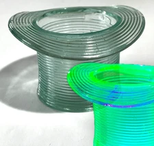 McKee Plug Hat Novelty  Glass Toothpick or Matchstick Holder  1900s