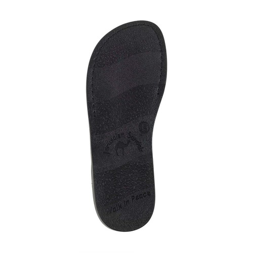 Adam - Caged Leather Slide Sandal | Black - Picture 4 of 5