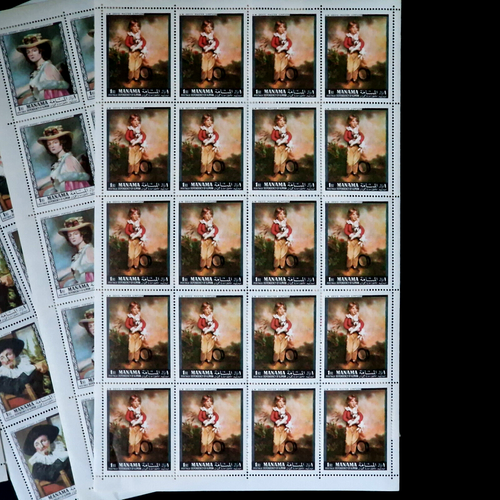 United Arab Emirates - MNH Art Paintings Ajman Manama 6 Full Sheets 120 Stamps - Picture 7 of 14
