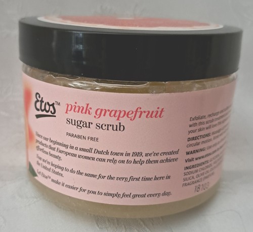 Exfoliante de azúcar de pomelo rosa Etos NUEVO 12 oz. de Países Bajos, SELLADO  - Imagen 2 de 4