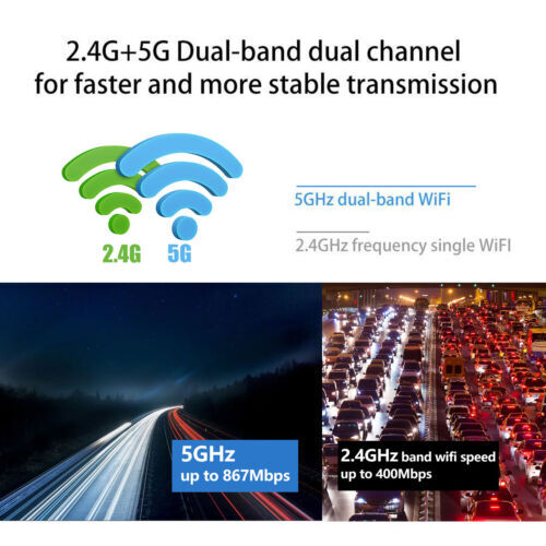 1300Mbps Wireless WiFi USB3 Adapter 5G/2.4G Dongle Dual Band Antenna+Driver CD - Picture 4 of 9