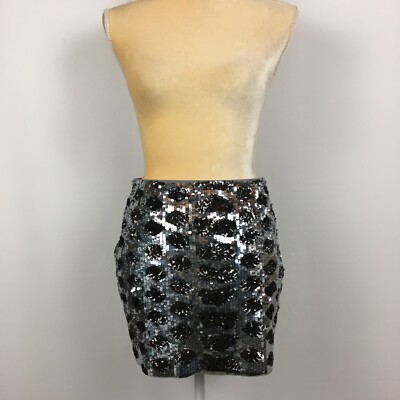 express patterned sequin mini dress