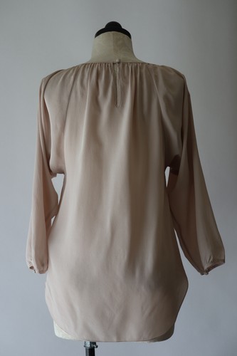 Rebecca Taylor hellbeige Seide U-Ausschnitt Perlen Pailletten Top Bluse Damen 2 - Bild 16 von 24