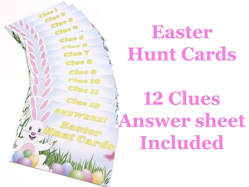 Easter Egg Hunt Indie Cards 2023 NUOVA EDIZIONE Borsa Festa Attività Giochi Bambini Regno Unito - Foto 2 di 10