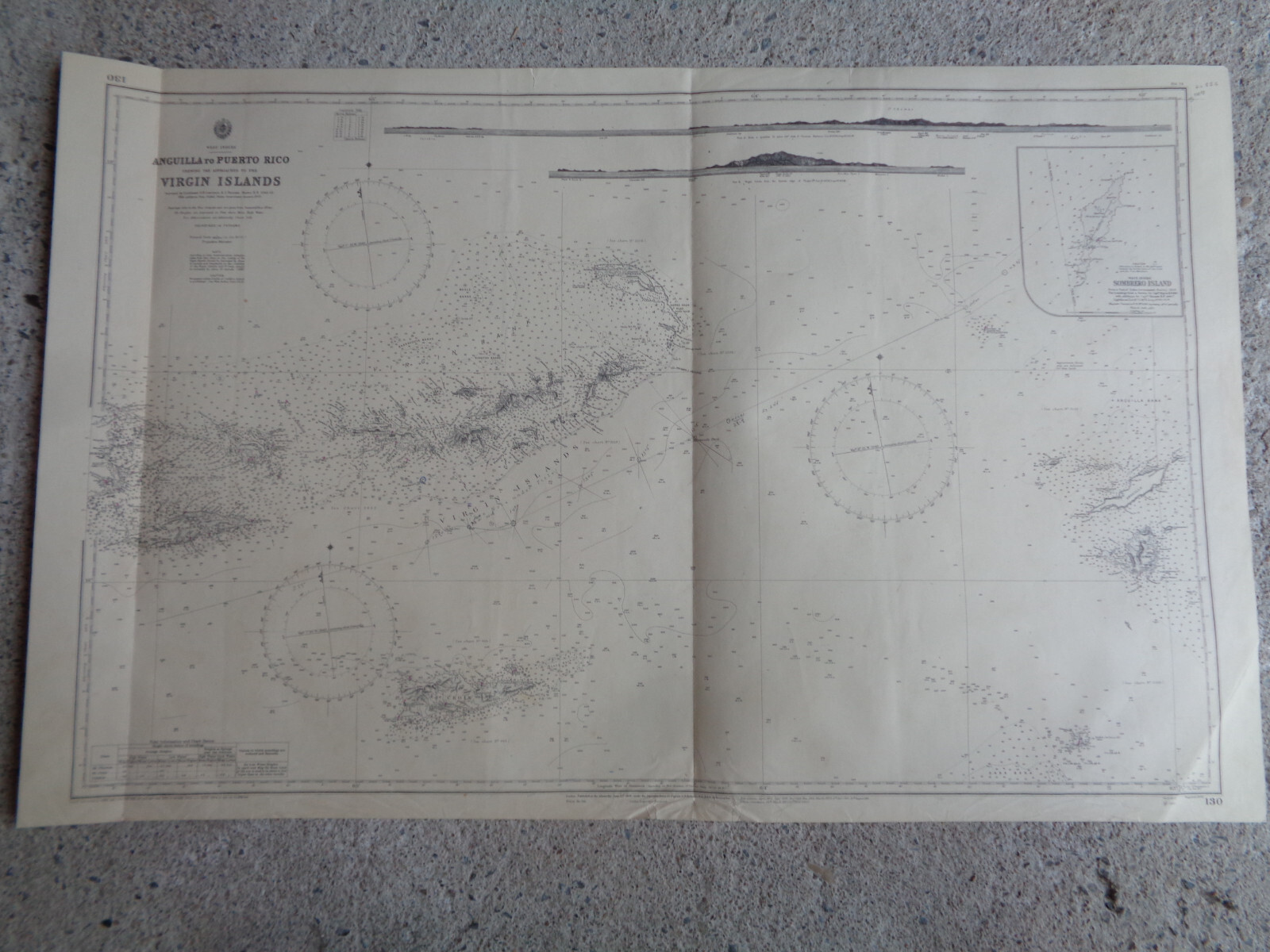 Carta Marina / Indias Occidentales: Anguila A Puerto Rico - Islas Vírgenes