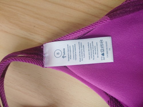 Ivivva by lululemon Tank plaid purple athletic top Girls 8 - Picture 3 of 4