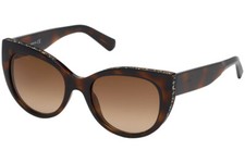 Swarovski SK202 52F Dark Tortoise Round Cat Eye Sunglasses Frame 53-19-140 SW202