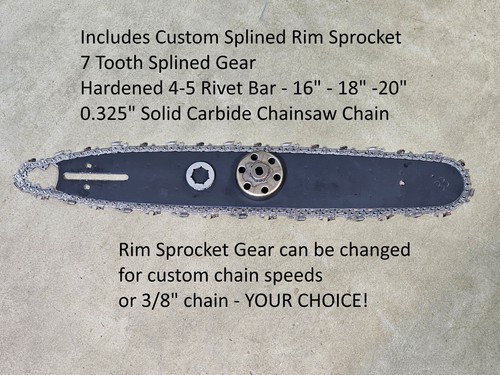 Rim Sprocket Fits Milwaukee M18 Fuel Rear Handle 0.325" + 3/8" Chain - Picture 21 of 31