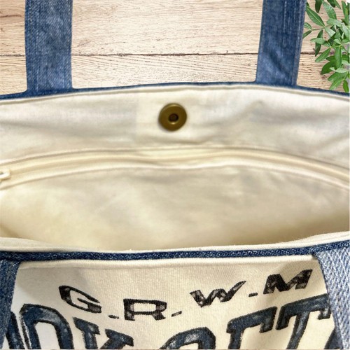 Handmade Denim Remake Bag Jeans Shopping Original Blue Bags Women Girls Japan - Picture 4 of 6