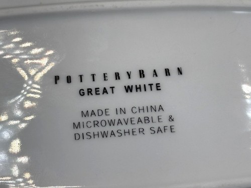 Pottery Barn Great White Ceramic Covered Butter Dish Classic Minimalist Kitchen - Picture 3 of 8