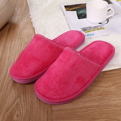 Frauen warme Plüsch weiche Hausschuhe drinnen rutschfest Winter Boden Schlafzimmer Schuhe - Bild 7 von 13