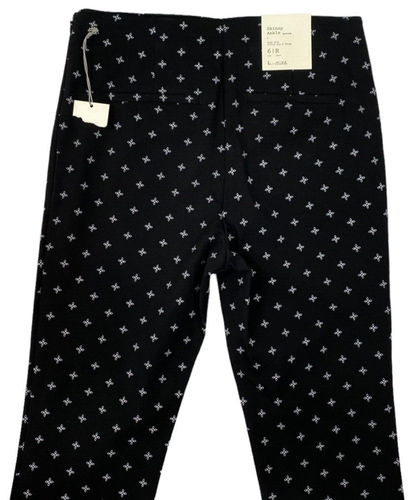 A New Day Pants Skinny Ankle High Rise Fitted Hip Thigh Black White Floral Pants - Picture 6 of 10