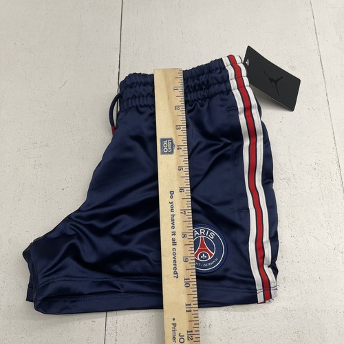 Jordan X Saint Germain Paris Navy Blue Satin Athletic Shorts Youth Girls Large - Picture 6 of 7