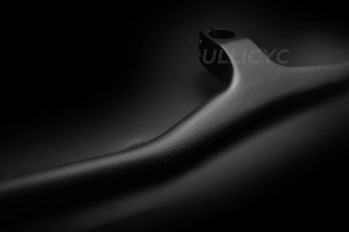 -17° Integrated MTB Bicycle Carbon Handlebar One-Shaped 70-110mm Stem Riser Bar - Picture 17 of 24