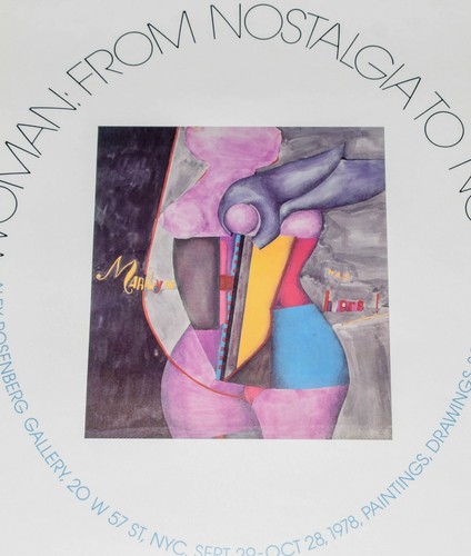 Póster de exposición de arte de Nueva York "Marilyn Was Here, 1967" Richard Lindner 1978 vintage - Imagen 2 de 4