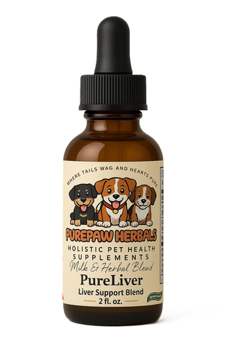 Dog Liver Support Herbal Blend, Milk Thistle for Dogs Peanut Butter Flavor!