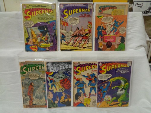 Superman 111-117 SET Lower-Grade 1957 DC Comics (s 12440)