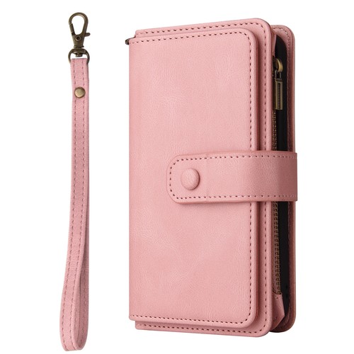 For Google Pixel 8/7/6 Pro 7A Luxury Zipper Wallet Card Leather Phone Case Cover - Picture 59 of 70