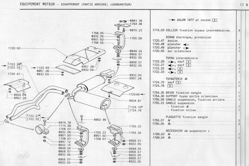 Sangle Echappement Peugeot 403 104 204 304 404 504 505 604 305 J7 - Picture 9 of 12