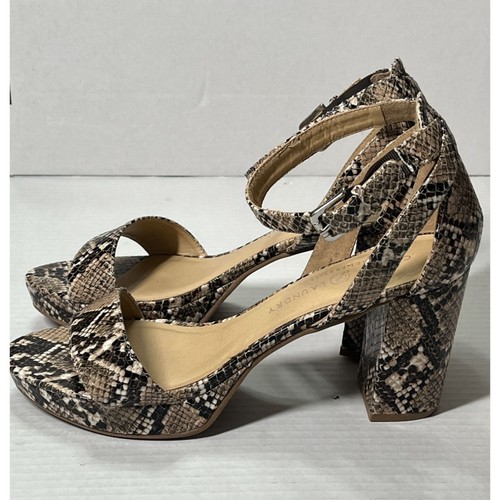Chinese Laundry Shoes Womens Size 10 Sandals High Heels Faux Leather Work Casual - Picture 6 of 14