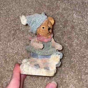 Winter decoration - Bear and a Penguin in the snow