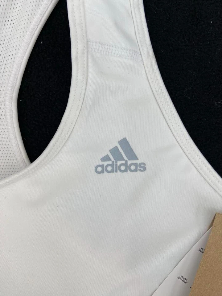NUEVO Adidas Blanco Aeroready Alphaskin Espalda Corredora Elástica Sujetador Deportivo Banda Para Mujer L Foto 4 de 4