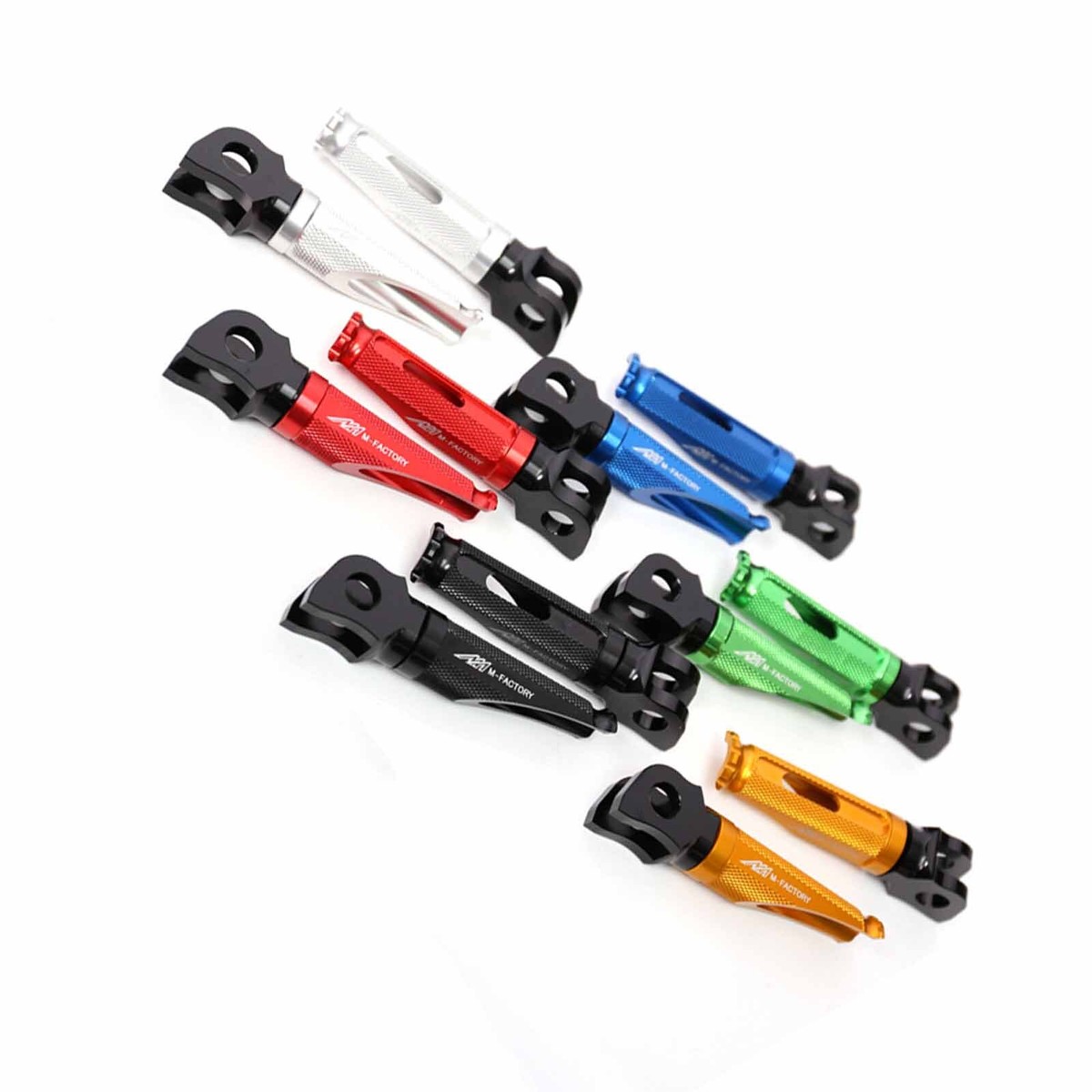 MFP Black Anti Slip Front Foot Pegs For Kawasaki Ninja 300R