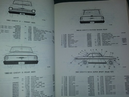 1962-1970 CHEVROLET BODY PARTS BOOK / ORIG CAMARO CHEVELLE NOVA IMPALA EL CAMINO - Picture 9 of 12