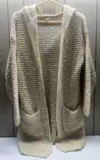 EASEL Soft Cozy Warm Knit Open Front Long Car...